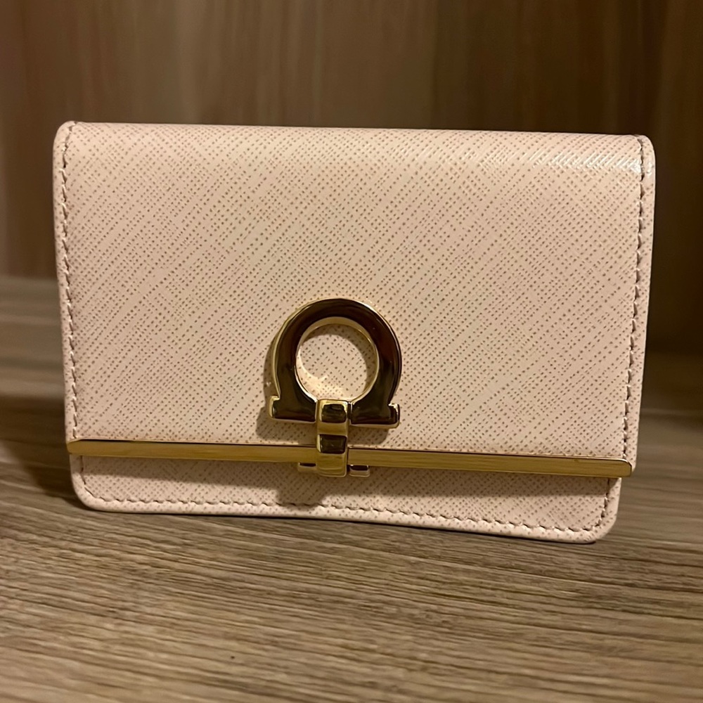 Salvatore Farragamo keychain Gancini clip Card case